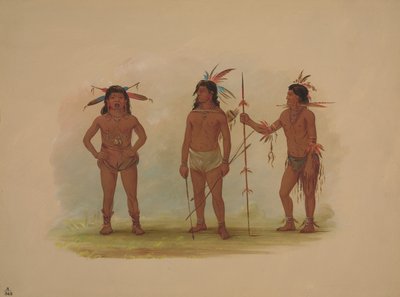 Tre Omagua menn, 18541869. av George Catlin