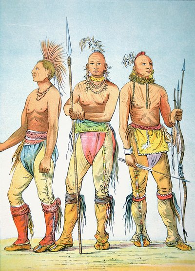 Tre Osage Braves av George Catlin