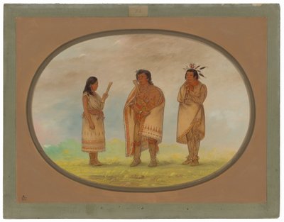 Tre Potawatomi-indianere av George Catlin