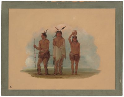 Tre Walla Walla-indianere av George Catlin