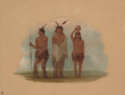 Tre Walla Walla-indianere, 18551869. av George Catlin