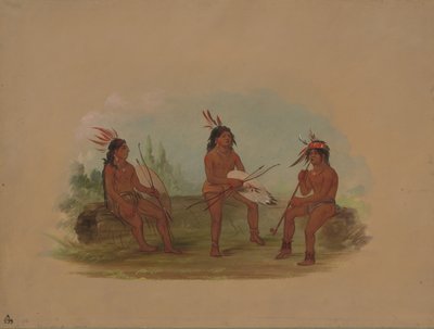 Three Young Chinook Men, 18551869. av George Catlin