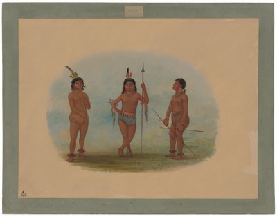 Tre unge Tobos-menn av George Catlin