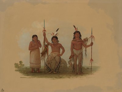 To Arapaho-krigere og en kvinne, 18611869. av George Catlin