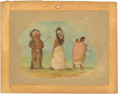 To Ottoe Chiefs og en kvinne av George Catlin