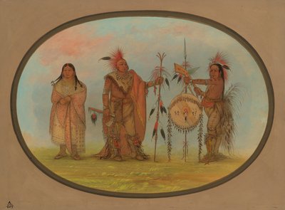 To Saukie-høvdinger og en kvinne, 18611869. av George Catlin
