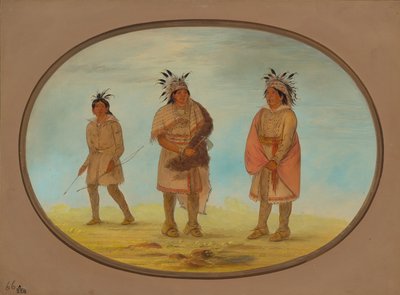 To Weeah-krigere og en kvinne, 18611869. av George Catlin
