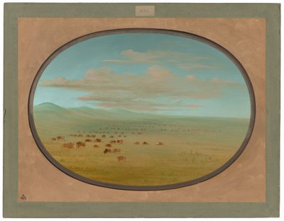 Villfe beiter på Pampa del Sacramento av George Catlin