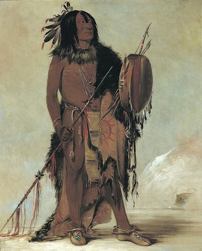 Wún-nes-tou, den hvite bøffelen, en gammel medisinmann av George Catlin