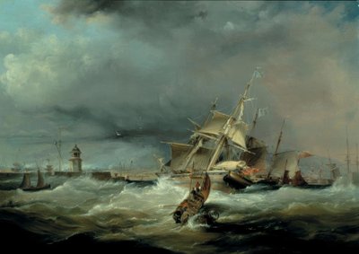 En amerikansk pakke som kjører for Swansea Harbor av George Chambers