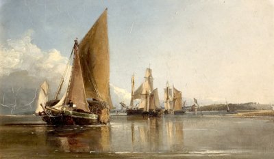 Båter på vei inn i Medway av George Chambers
