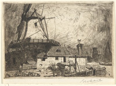 Moulin og Zwyndrecht av George Charles Aid