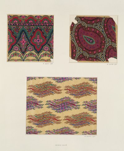 Stoffdesign for Paisley sjal, ca. 1871 av George Charles Haite