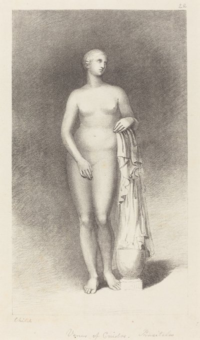 Venus of Cnidos, av Praxiteles av George Childs after John Flaxman