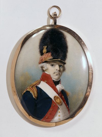 Miniatyr av 1. Lord Bloomfield i militæruniform av George Chinnery