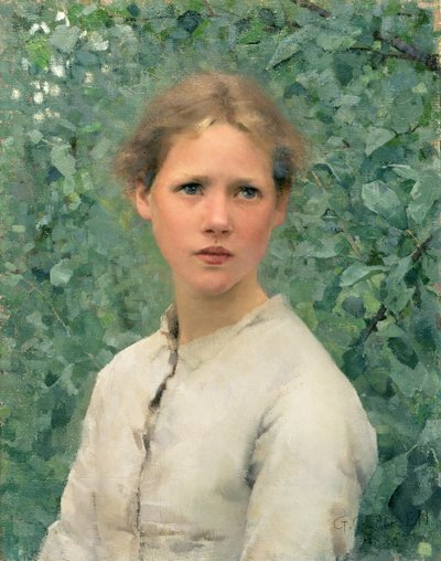 Et jentehode av George Clausen