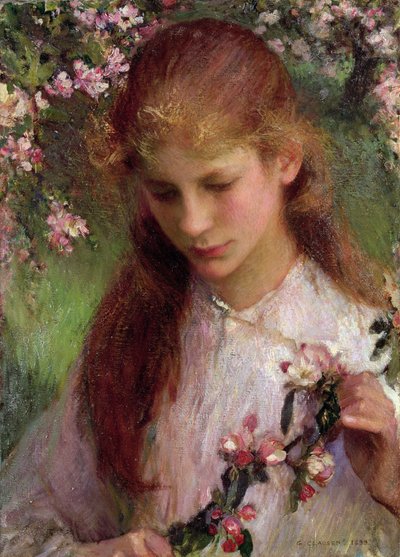 Epleblomst, 1899 av George Clausen