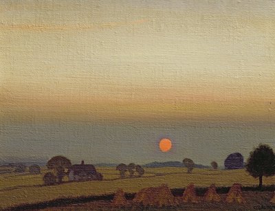 Solnedgang, ca. 1920 av George Clausen