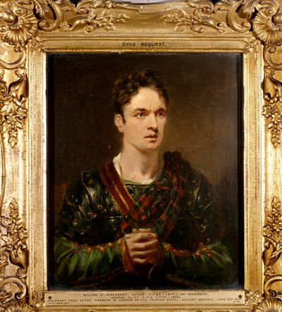 William Macready som Macbeth, ca. 1820 av George Clint
