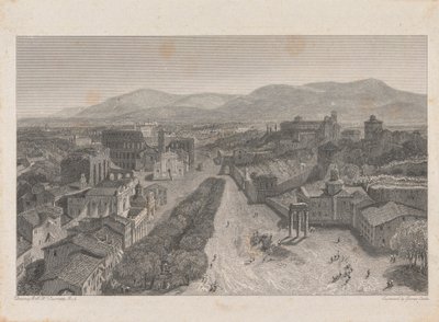 Forum Romanum fra Capitoltårnet av George Cooke