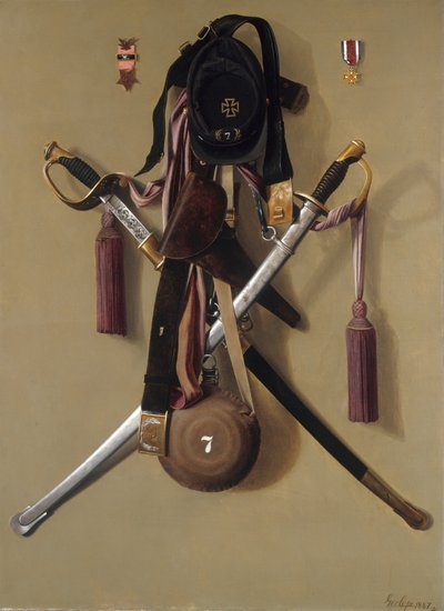 Borgerkrigsregalier av major Levi Gheen McCauley, 1887 av George Cope