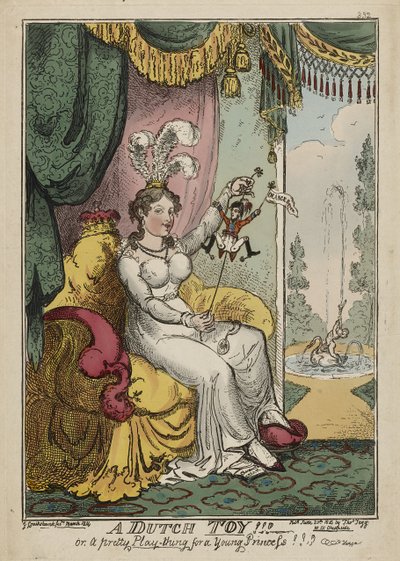 Et nederlandsk leketøy!!! eller, en vakker leke-ting for en ung prinsesse!!! Huzza, mars 1814, publisert 20. juni av George Cruikshank