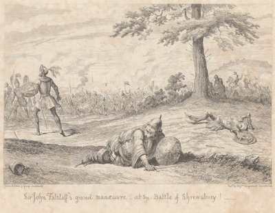 En annen del av feltet: 'Henry IV del I', akt V, scene IV av George Cruikshank