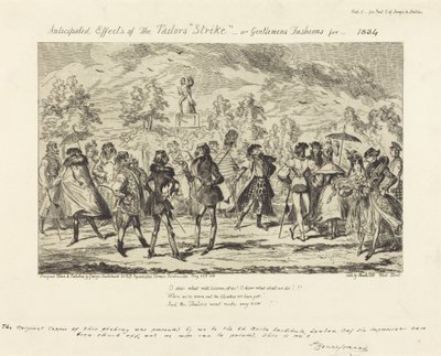 Forventede effekter av skreddernes "Strike" av George Cruikshank