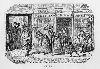 april (gravering) av George Cruikshank