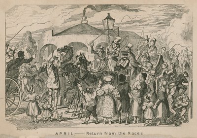 april - Retur fra løpene av George Cruikshank