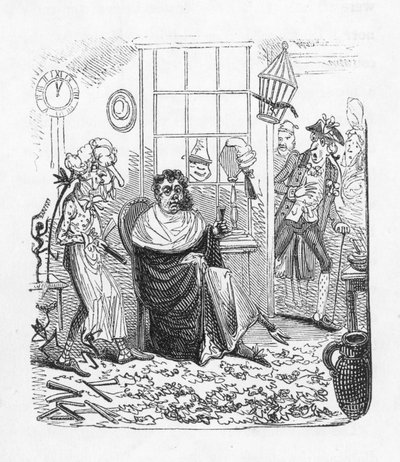 Hos frisørene (gravering) av George Cruikshank