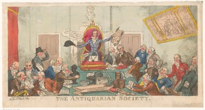 Versammlung der Society of Antiquaries av George Cruikshank