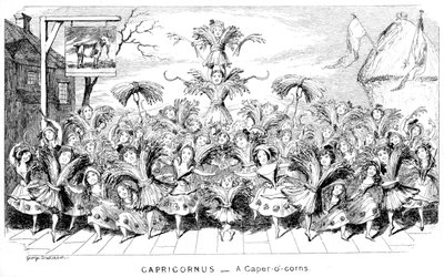 Capricornus - en Caper-o-corns, 1800-tallet. av George Cruikshank