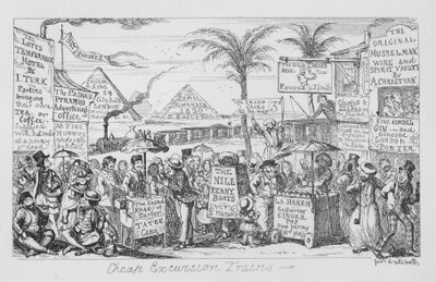 Billige ekskursjonstog, dvs. fremtiden for masseturisme forestilt (gravering) av George Cruikshank