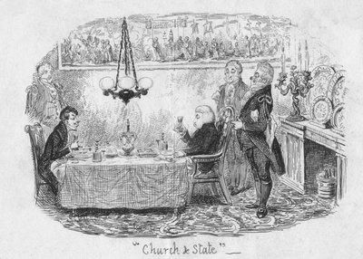 Kirke og stat, 1829 av George Cruikshank
