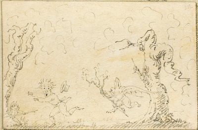Komisk scene av George Cruikshank