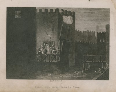 Courtenays flukt fra tårnet av George Cruikshank