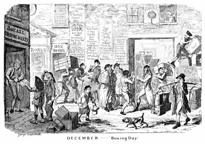 Desember - 2. juledag, 1800-tallet. av George Cruikshank