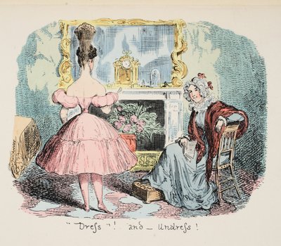 Kle av og på, pub. 1832 (Håndfarget gravering) av George Cruikshank