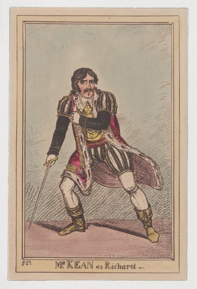 Edmund Kean som Richard III, ca. 1814., ca. 1814. av George Cruikshank