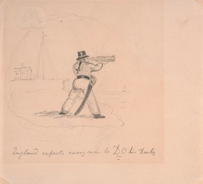 England forventer at enhver skal -GJØRE- sin plikt av George Cruikshank
