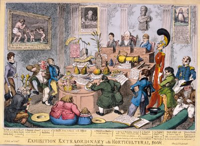 Utstilling ved Royal Horticultural Society, London, 1826 av George Cruikshank