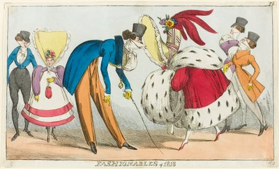 Motefolk fra 1818 av George Cruikshank