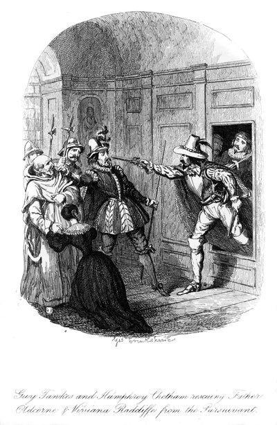 Guy Fawkes og Humphrey Chetham, 1605, 1841. av George Cruikshank