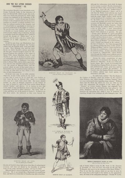 Hvordan de gamle skuespillerne kledde Shakespeare av George Cruikshank