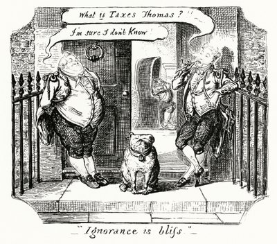 Uvitenhet er lykke (gravering) av George Cruikshank