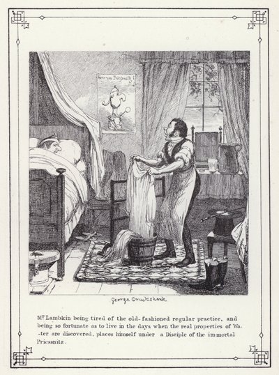 Illustrasjon for The Bachelor's Own Book, eller The Progress of Mr Lambkin (Gent) (gravering) av George Cruikshank