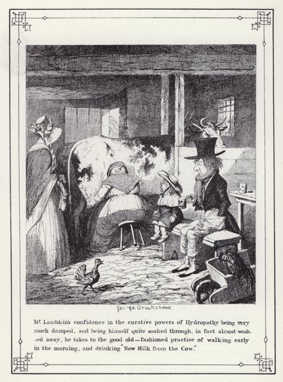 Illustrasjon for The Bachelor's Own Book, eller The Progress of Mr Lambkin (Gent) (gravering) av George Cruikshank