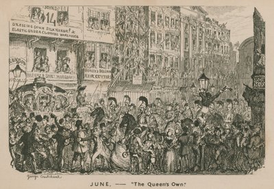 juni - Dronningens egen av George Cruikshank