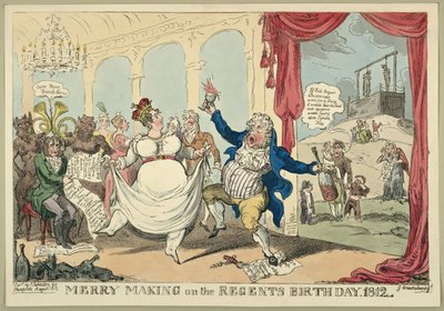 Glad gjerning på regentenes fødselsdag, 1812, 1812 av George Cruikshank